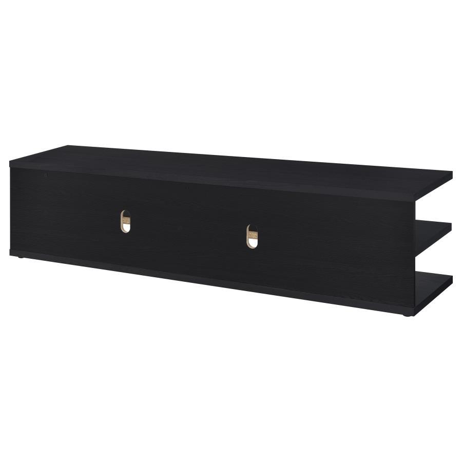 Cartmill - 2 - Tier TV Stand Media Console - Black TV Stand modern furniture Contempo Furniture
