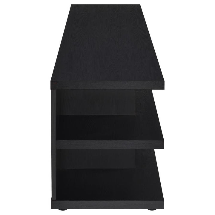 Cartmill - 2 - Tier TV Stand Media Console - Black TV Stand modern furniture Contempo Furniture