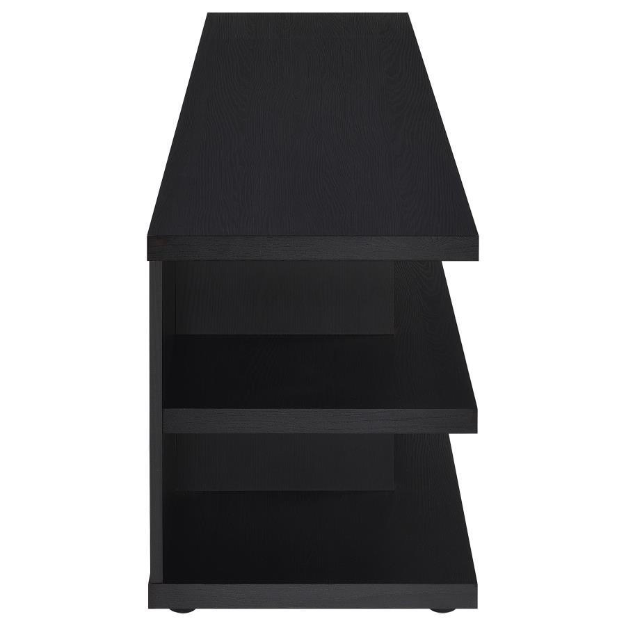 Cartmill - 2 - Tier TV Stand Media Console - Black TV Stand modern furniture Contempo Furniture