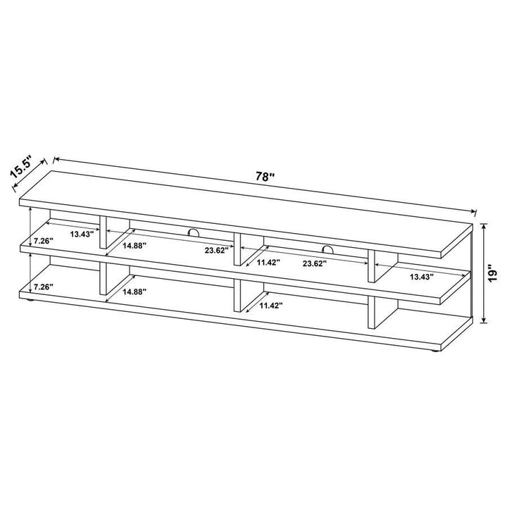 Cartmill - 2 - Tier TV Stand Media Console - Mango TV Stand modern furniture Contempo Furniture