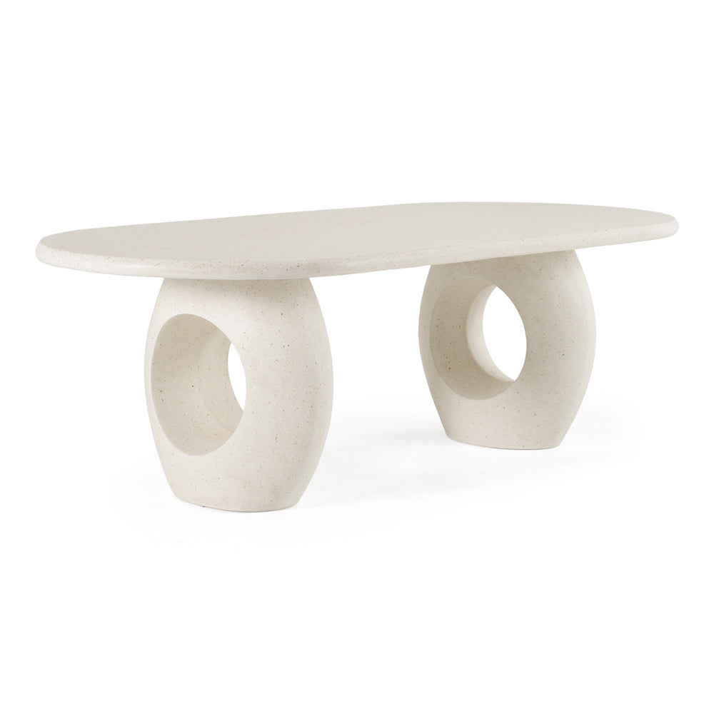 Carville - Modern Terrazzo Concrete Oval Dining Table - View 2