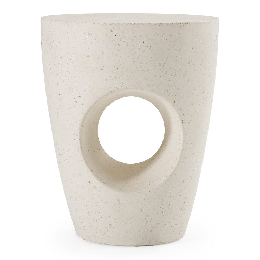 Carville - Modern Terrazzo Concrete Dining Stool - View 2