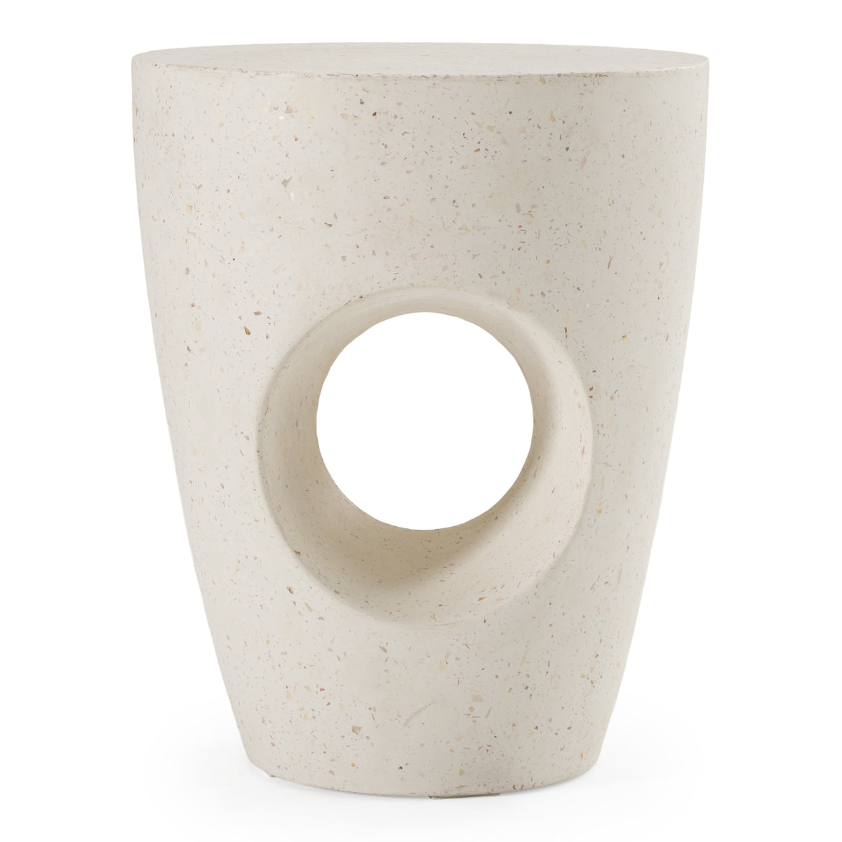 Carville - Modern Terrazzo Concrete Dining Stool - View 2
