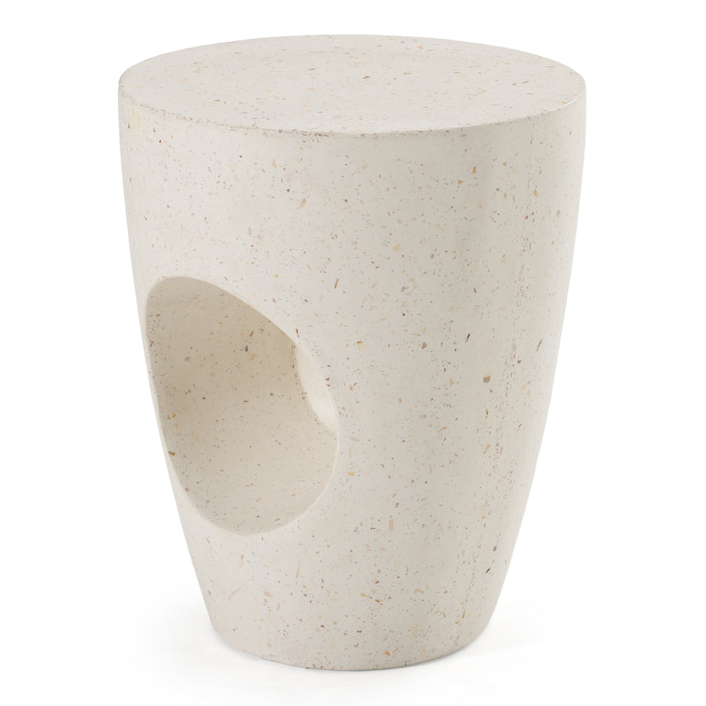 Carville - Modern Terrazzo Concrete Dining Stool - View 3