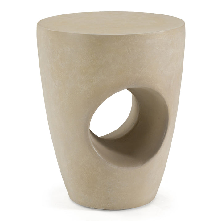 Carville - Modern Beige Fiberform Dining Stool/End Table