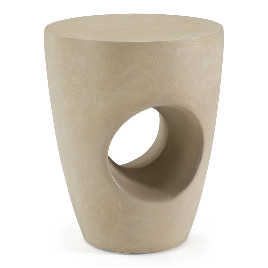 Carville - Modern Beige Fiberform Dining Stool/End Table
