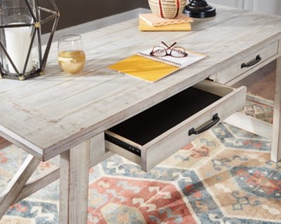 Carynhurst 60" Home Office Desk - Beige Writing Desk modern furniture Contempo Furniture