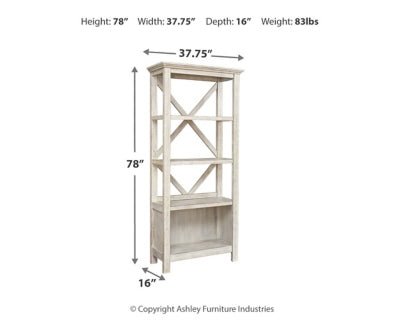 Carynhurst 75" Bookcase - Beige Standard Bookcase modern furniture Contempo Furniture
