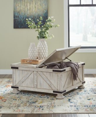 Carynhurst Coffee Table - Beige Cocktail Table modern furniture Contempo Furniture