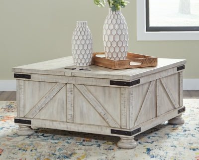 Carynhurst Coffee Table - Beige Cocktail Table modern furniture Contempo Furniture