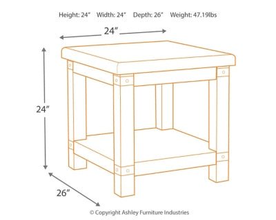 Carynhurst End Table - Pearl Silver End Table modern furniture Contempo Furniture