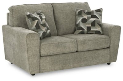 Cascilla Loveseat - Gray Stationary Loveseat modern furniture Contempo Furniture