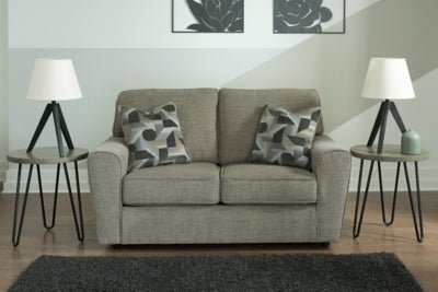 Cascilla Loveseat - Gray Stationary Loveseat modern furniture Contempo Furniture