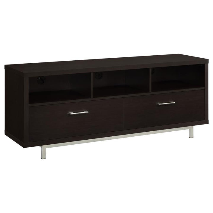 Casey - 2 - Drawer Engineered Wood TV Stand - Cappuccino TV Stand modern furniture Contempo Furniture