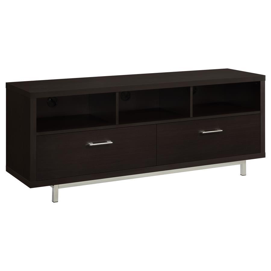 Casey - 2 - Drawer Engineered Wood TV Stand - Cappuccino TV Stand modern furniture Contempo Furniture