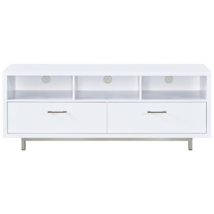 Casey - 2 - Drawer Engineered Wood TV Stand - White TV Stand modern furniture Contempo Furniture