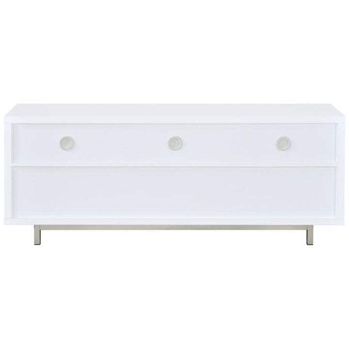 Casey - 2 - Drawer Engineered Wood TV Stand - White TV Stand modern furniture Contempo Furniture