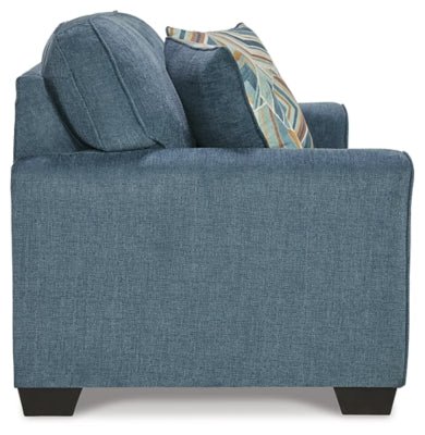 Cashton Loveseat - Blue Stationary Loveseat modern furniture Contempo Furniture
