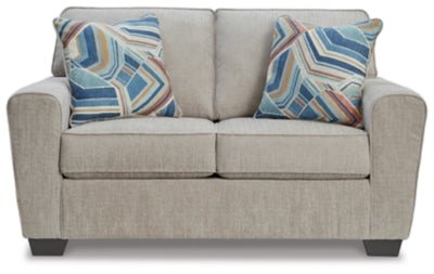 Cashton Loveseat - Dark Gray Stationary Loveseat modern furniture Contempo Furniture