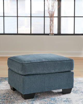 Cashton Ottoman - Blue Upholstered Ottoman modern furniture Contempo Furniture