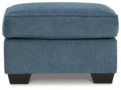 Cashton Ottoman - Blue Upholstered Ottoman modern furniture Contempo Furniture