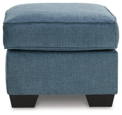Cashton Ottoman - Blue Upholstered Ottoman modern furniture Contempo Furniture