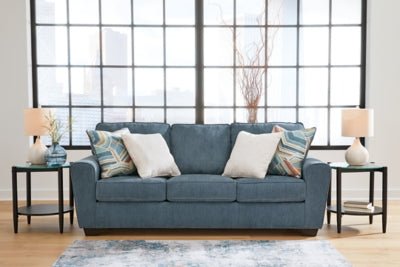 Cashton Sofa - Blue Stationary Sofa modern furniture Contempo Furniture