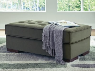 Caspian - Town Oversized Accent Ottoman - Green Accent Ottoman modern furniture Contempo Furniture
