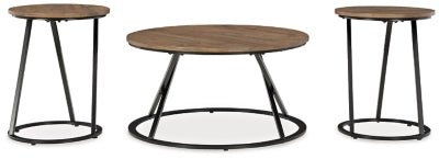 Cassbryn Table (Set of 3) - Light Brown Table Set modern furniture Contempo Furniture