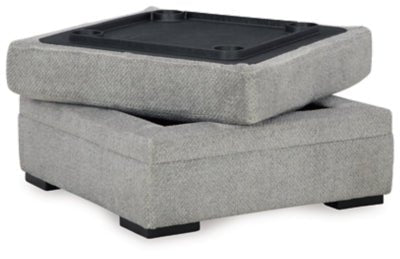 Casselbury Ottoman With Storage - Dark Gray Storage Ottoman modern furniture Contempo Furniture