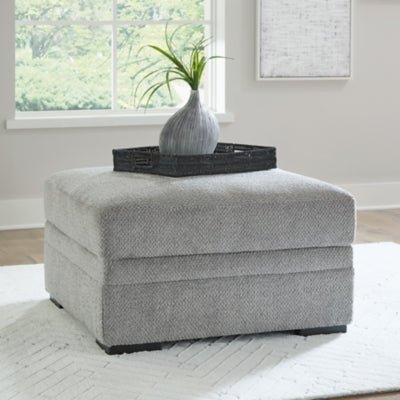 Casselbury Ottoman With Storage - Dark Gray Storage Ottoman modern furniture Contempo Furniture