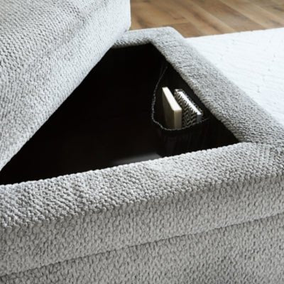 Casselbury Ottoman With Storage - Dark Gray Storage Ottoman modern furniture Contempo Furniture