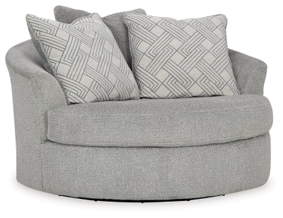 Casselbury Oversized Swivel Accent Chair - Dark Gray | Ashley Furniture