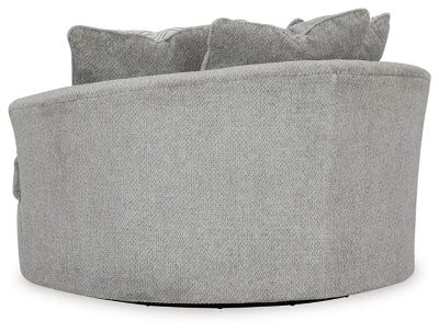 Casselbury Oversized Swivel Accent Chair - Dark Gray Swivel Chair modern furniture Contempo Furniture