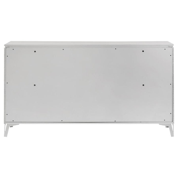 Cassia - 6 - Drawer Bedroom Dresser Cabinet - White High Gloss Dressers modern furniture Contempo Furniture