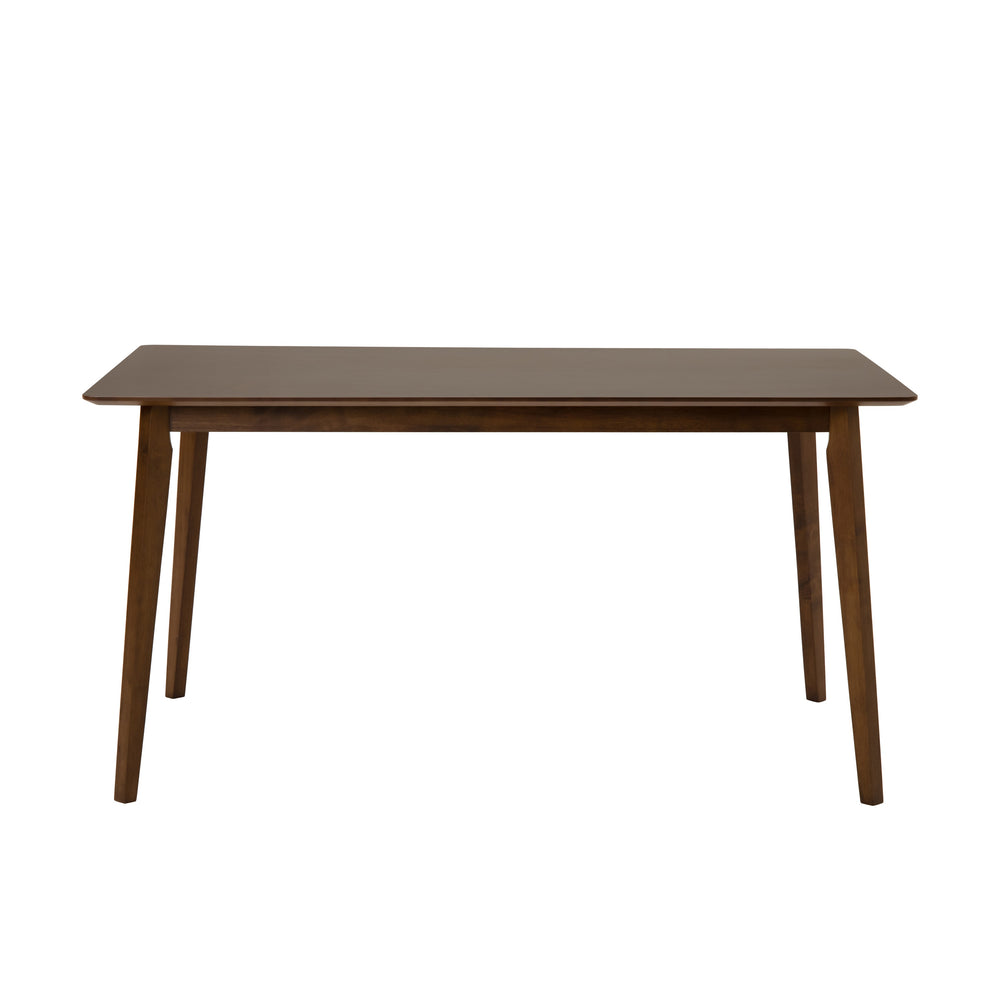 Castillo + Jordan - Modern Grey Fabric + Walnut 5-Piece Dining Set - View 2