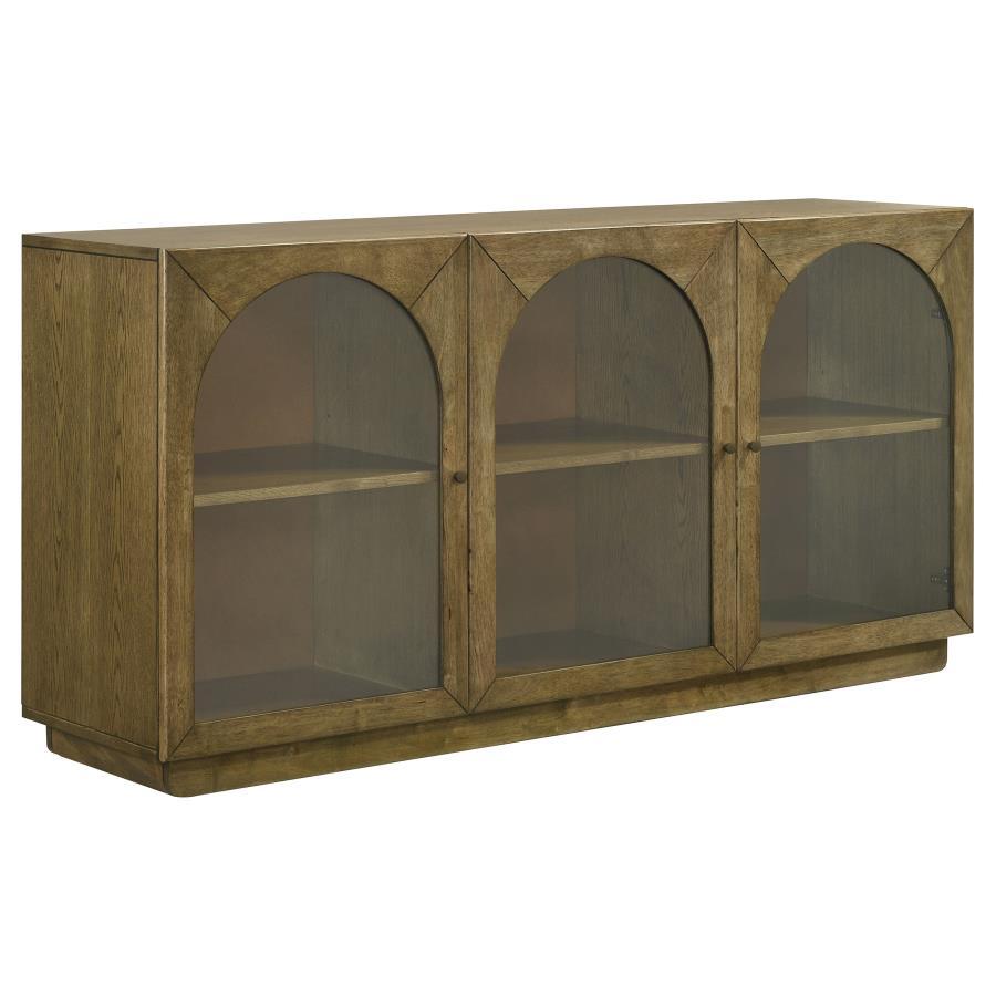 Castlewood - Dining Sideboard Buffet Server - Brown Oak Servers modern furniture Contempo Furniture