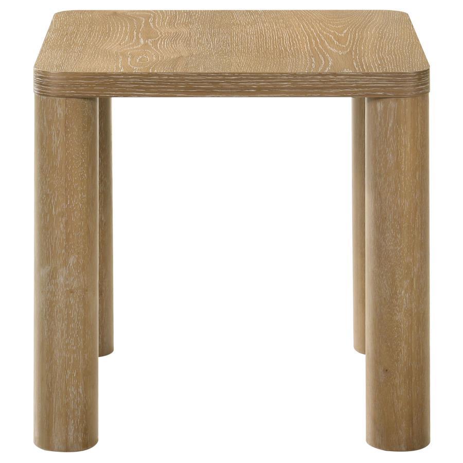 Castlewood - Engineered Wood Accent Side End Table - Washed Oak End Table modern furniture Contempo Furniture
