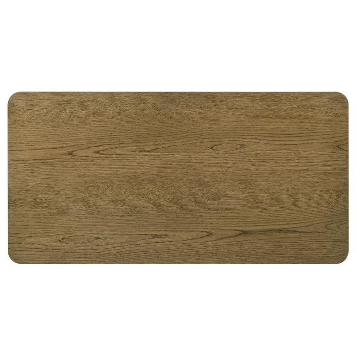 Castlewood - Engineered Wood Cocktail Coffee Table - Brown Oak Coffee Table modern furniture Contempo Furniture