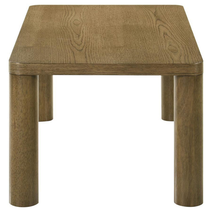 Castlewood - Engineered Wood Cocktail Coffee Table - Brown Oak Coffee Table modern furniture Contempo Furniture