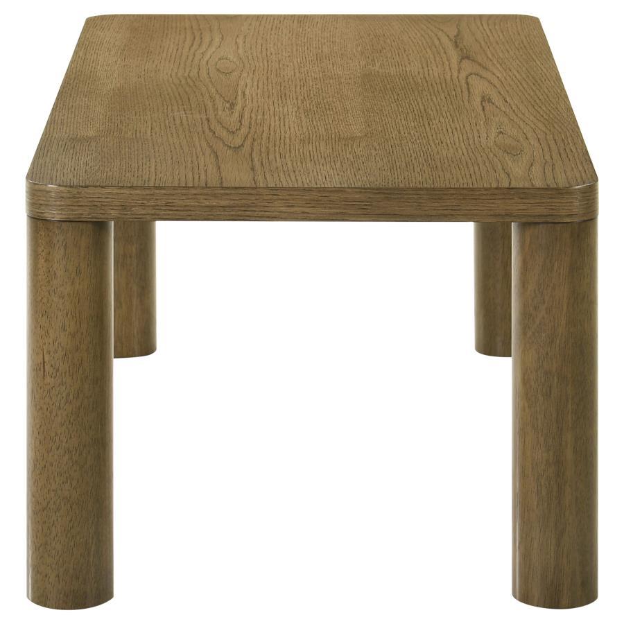 Castlewood - Engineered Wood Cocktail Coffee Table - Brown Oak Coffee Table modern furniture Contempo Furniture