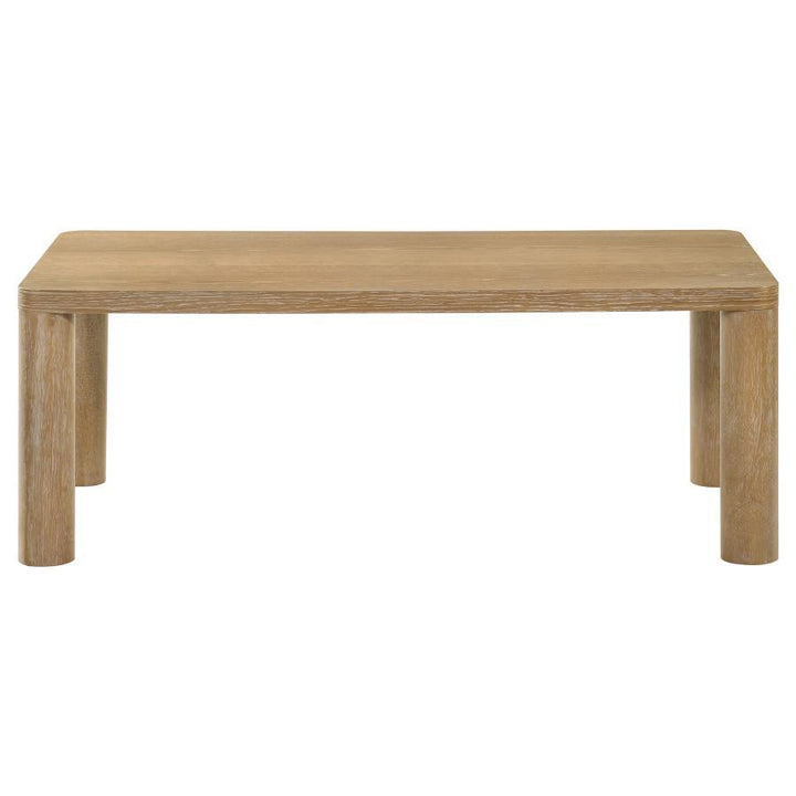 Castlewood - Engineered Wood Cocktail Coffee Table - Washed Oak Coffee Table modern furniture Contempo Furniture