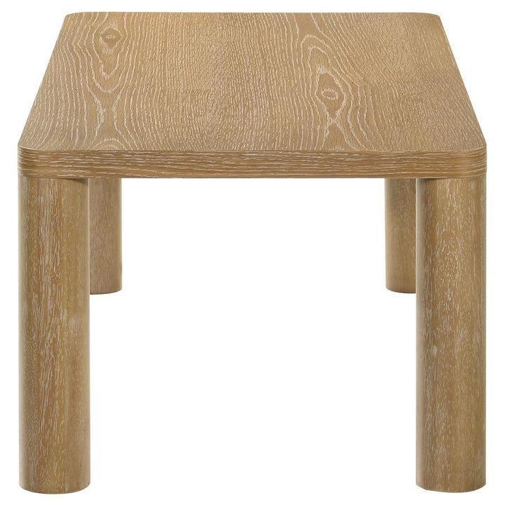 Castlewood - Engineered Wood Cocktail Coffee Table - Washed Oak Coffee Table modern furniture Contempo Furniture
