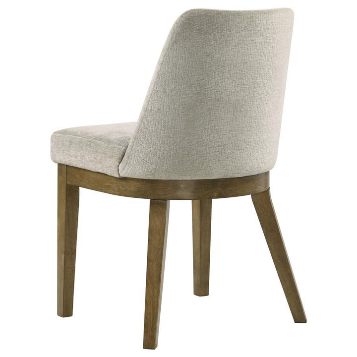 Castlewood - Upholstered Dining Chair (Set of 2) - Brown Oak Chair Set modern furniture Contempo Furniture