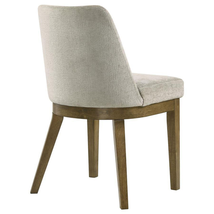 Castlewood - Upholstered Dining Chair (Set of 2) - Brown Oak Chair Set modern furniture Contempo Furniture
