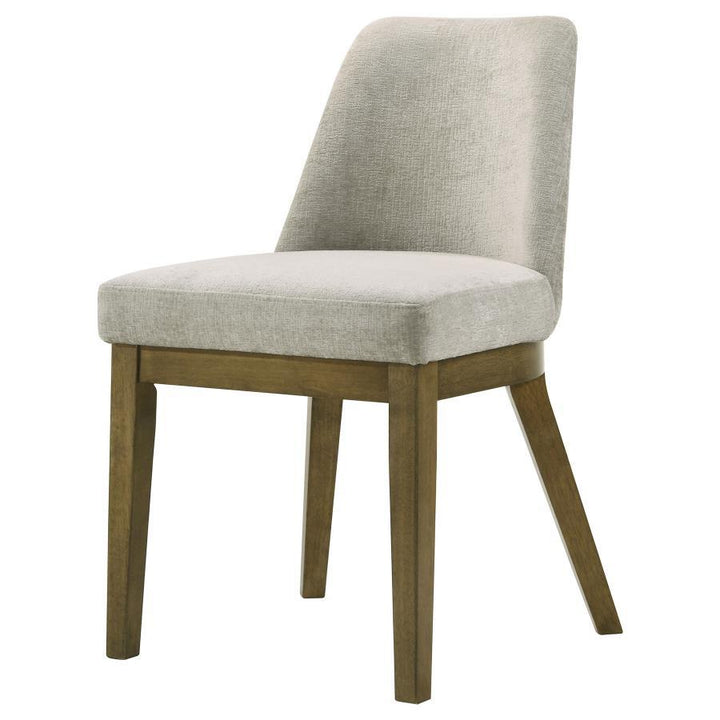 Castlewood - Upholstered Dining Chair (Set of 2) - Brown Oak Chair Set modern furniture Contempo Furniture
