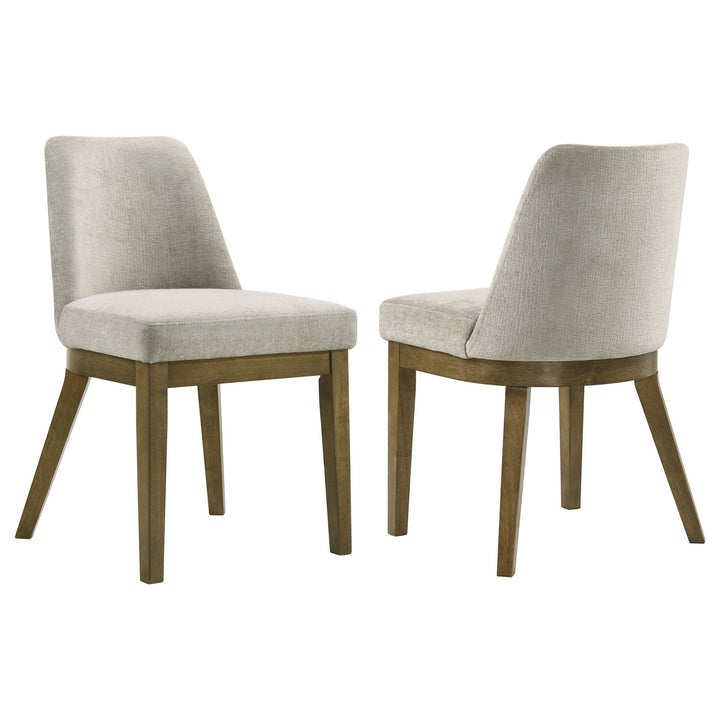 Castlewood - Upholstered Dining Chair (Set of 2) - Brown Oak Chair Set modern furniture Contempo Furniture