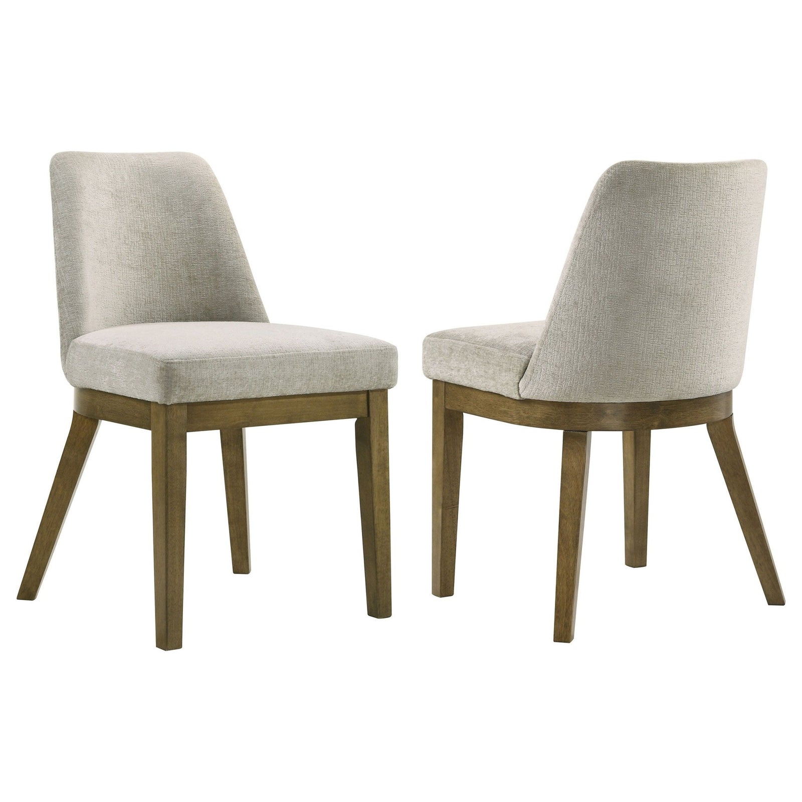 Castlewood - Upholstered Dining Chair (Set of 2) - Brown Oak Chair Set modern furniture Contempo Furniture