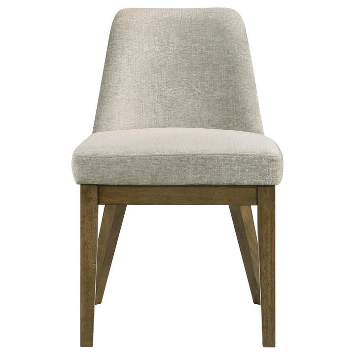 Castlewood - Upholstered Dining Chair (Set of 2) - Brown Oak Chair Set modern furniture Contempo Furniture