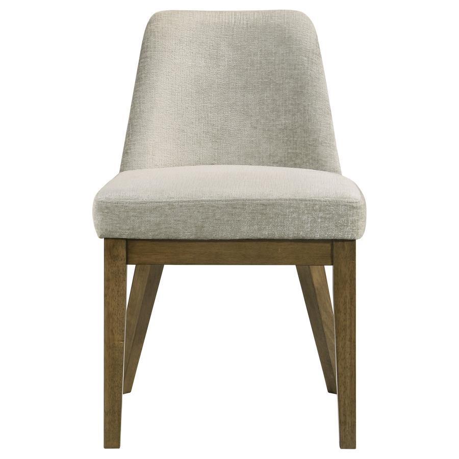 Castlewood - Upholstered Dining Chair (Set of 2) - Brown Oak Chair Set modern furniture Contempo Furniture